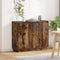 vidaXL - Dressoir - met - LED - - - Rookhout - - - 90x32x75 - cm - - - Gemaakt - van - Engineered - Wood