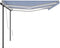 vidaXL - Luifel - automatisch - met - LED - en - windsensor - 6x3 - m - blauw - en - wit