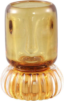 PTMD Texx Ronde Vaas - H11,5 x Ø8 cm - Glas - Bruin