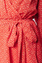 Colourful Rebel Embla - Midi Jurk - Lange mouw met ceintuur en volant - Maat M