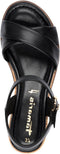 Tamaris Essentials - Dames Sandalen - Sleehak 4,5 cm - BLACK