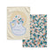 Happy Friday Tea towel (2 pc) Flower power 70x50 cm Multicolor
