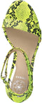 GUESS Kahlua2 - Dames Sandalen met Hak - Neongele Slangenprint - Geel - Maat 36