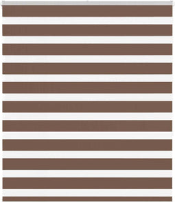 vidaXL - Zebra - rolgordijn - 135x150 - cm - stofbreedte - 130,9cm - polyester - bruin
