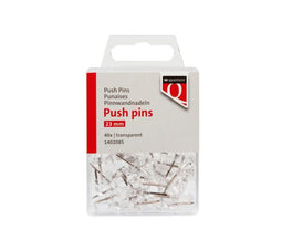 Quantore - Push pins 40 stuks transparant | 120 stuks