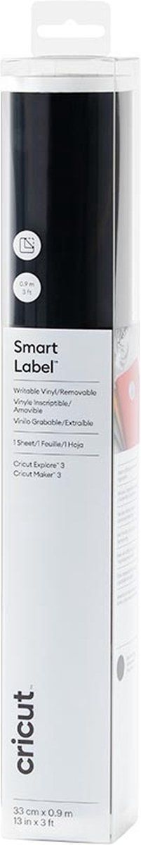 Cricut Beschrijfbaar Smart Vinyl Verwijderbaar 33x91cm – Zwart