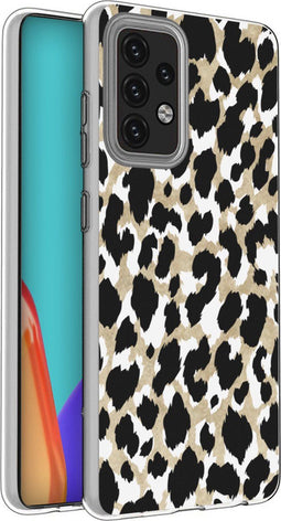 iMoshion Hoesje Geschikt voor Samsung Galaxy A52 (4G) / A52s / A52 (5G) Hoesje Siliconen - iMoshion Design hoesje - Goud / Zwart / Golden Leopard