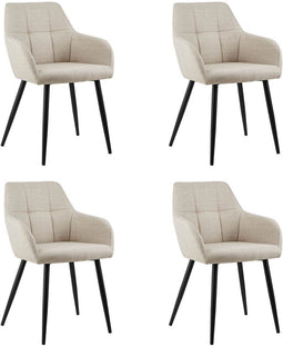 Set van 4 Kick eetkamerstoel Nova - beige