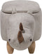 RHINO - Hocker - Grijs - Kunstleer