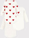 Petit Bateau - Set van 3 Rompertjes - Ribstof - Maat 80 (set van 3)