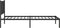 vidaXL - Bedframe - met - hoofdbord - metaal - zwart - 75x190 - cm