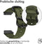 iMoshion Nylon 20 mm bandje - Geschikt voor Samsung Galaxy Watch 6 (Classic) / 5 (Pro) / 4 (Classic) / 3 – Garmin Venu / 2 plus / Sq - Forerunner 245 / 55 - Groen