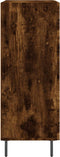 vidaXL - Dressoir - 69,5x34x90 - cm - bewerkt - hout - gerookt - eikenkleurig