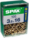 Schroefdoos SPAX Yellox Hout Platte kop 150 Onderdelen (2 x 10 mm)