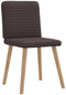 vidaXL - Eetkamerstoelen - 2 - st - stof - donkerbruin