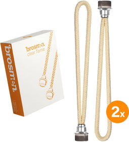 Brosmen Geurbrander lont met steentje - Vervanglont voor Lampe Berger - Katoen en keramiek - (2 stuks)