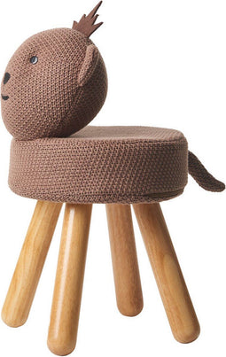 Kruk Crochetts Bruin 34 x 55 x 34 cm Beer