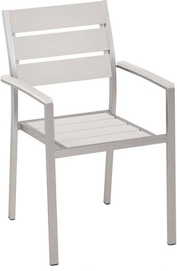 VERNIO - Tuinstoel - Wit - Kunsthout