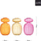 J-Line vaas Michel - glas - oranje/roze/oker - 3 stuks - Ø 8 cm