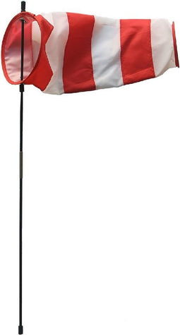 Rhombus Windsok 13x35 cm Rood/Wit