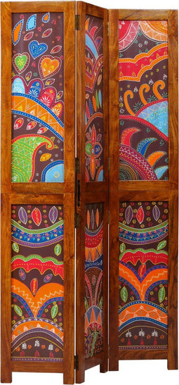 vidaXL - Kamerscherm - 3 - Panels - Honingbruin - 35x1.5x160 - cm - Massief - Acaciahout