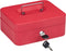 Red & Decker Geldkistje met 2 sleutels - rood - staal - muntbakje - 20 x 16 x 9 cm - inbraakbeveiliging kluisje