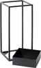 Atmooz - Parapluhouder Dalton met lekbak - Vierkant - Paraplubak/Standaard - Voor binnen -Zwart - Hoogte 55cm - Metaal