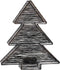 PTMD Bibi Kerstboom Windlicht Kerstmis - 30 x 9 x 35cm - Ijzer - Zwart