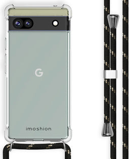 iMoshion Hoesje Geschikt voor Google Pixel 6a Hoesje Met Koord - iMoshion Backcover met koord - Zwart