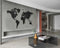 MiMi Innovations Giant Houten Wereldkaart - Muurdecoratie - 280x170 cm - Zwart