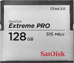 Sandisk 128GB Extreme Pro - CFast 2.0 - 525 MB/s schrijfsnelheid