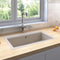 vidaXL Gootsteen met overloopgat graniet beige VDXL_147055