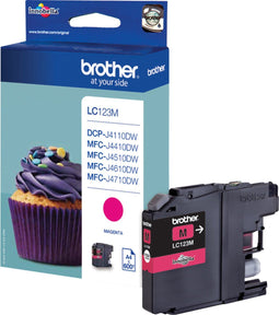 Brother LC-123M - Inktcartridge - 600 Paginas - Magenta