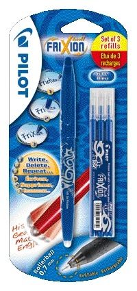 Pilot - Rollerpen pilot frixion bl-fr7 m + 3 vull blauw