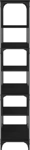 vidaXL - Boekenkast - 81x36x176 - cm - bewerkt - hout - zwart
