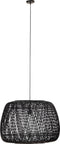 WOOOD Exclusive Moza Hanglamp - Bamboe - Zwart - 50x70x70