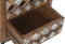 Ladenkast Home ESPRIT Bruin Zwart Zilverkleurig Mangohout Spiegel Indiaas 45 x 35 x 105 cm