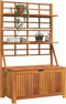 vidaXL - Opbergbox - met - latwerk - 99x50x160 - cm - massief - acaciahout