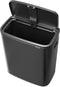 Brabantia Bo Touch Bin - Prullenbak - 60 liter - Soft-touch opening - Mineral Moonlight Black