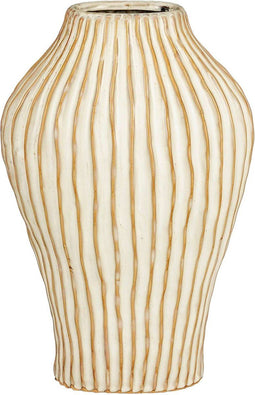 Mica Decorations Vaas Timo - 25x25x40 cm - Keramiek - Gebroken Wit