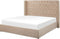 LUBBON - Bed met opbergruimte - Beige - 160 x 200 cm - Fluweel
