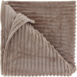 DEZ - Plaid - 150x200 cm - Ribmotief - Heerlijk zacht - Coconut