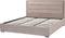 ROUEN - Bed met opbergruimte - Beige - 180 x 200 cm - Fluweel