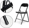 Tuinstoelen - zwart - opvouwbaar - eco-leer