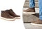 Milanoro - Herensneakers - Comfortabel hoog model - Donkerbruin - Maat 44