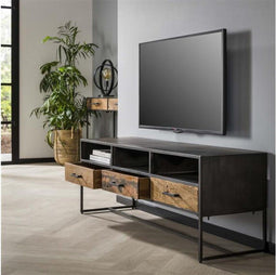 TV-meubel Blend 3 lades - Robuust hardhout