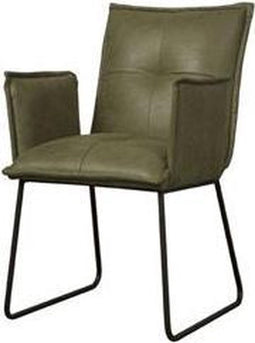 Tower Living Sidd Eetkamerstoel Seda Green Met Armleuning