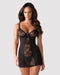 Obsessive Heartina Chemise met String - Erotische jurk - Maat L/XL - Zwart