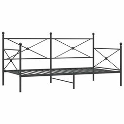 vidaXL - Slaapbank - zonder - matras - 107x203 - cm - staal - zwart