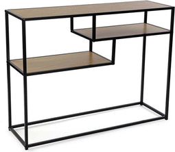 Bijzettafel Versa Lichtbruin Hout Metaal 33 x 82 x 107 cm